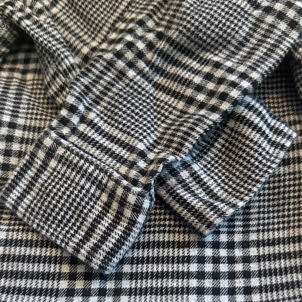 Gap Button Down Flannel Grey Size 18 - 24 Months - Picture 6 of 8